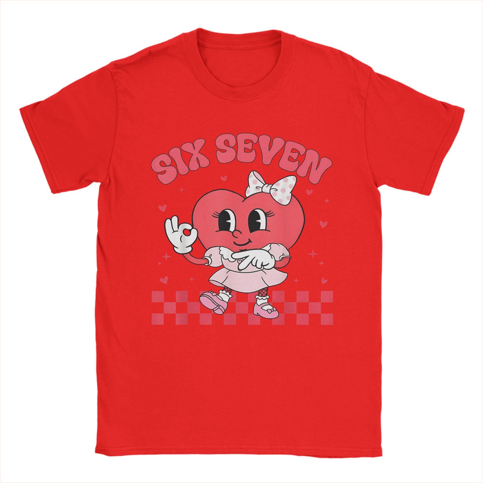 

Harajuku T Shirt Beach 6 7 Happy Valentine Hearts Fashion T Shirts Cotton Tshirt for Men Awesome Big Size Short Sleeve Tops S