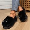 Hot Sale Women's Shoes One Kick Women's Flats Winter Round Toe Plush Fleece for Warmth Solft Sole Casual Comfortable Flats Shoes