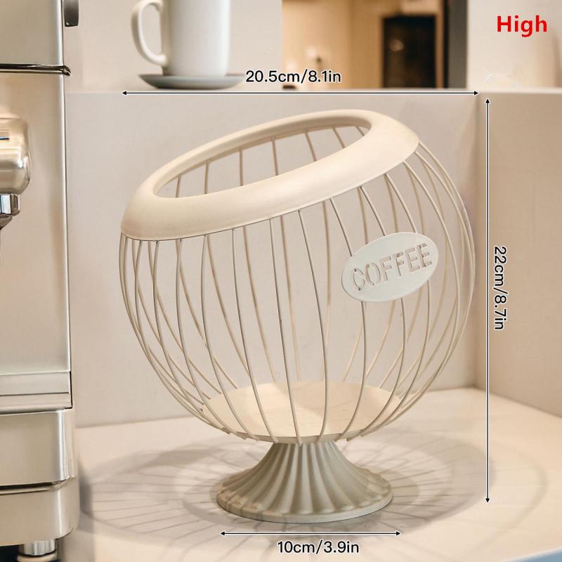 1PCS Iron Coffee Capsule Holder Fruit Snack Storage Rack Multifunctional Hollow Coffee Pod Storage Rack Suitable For Home Cafes