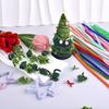 Plush Stick 100pcs Twisting Bar Chenille Stems Wire Pipe Kids Toys DIY Strips Creative Hobby Material Stem Iron Felt Wires