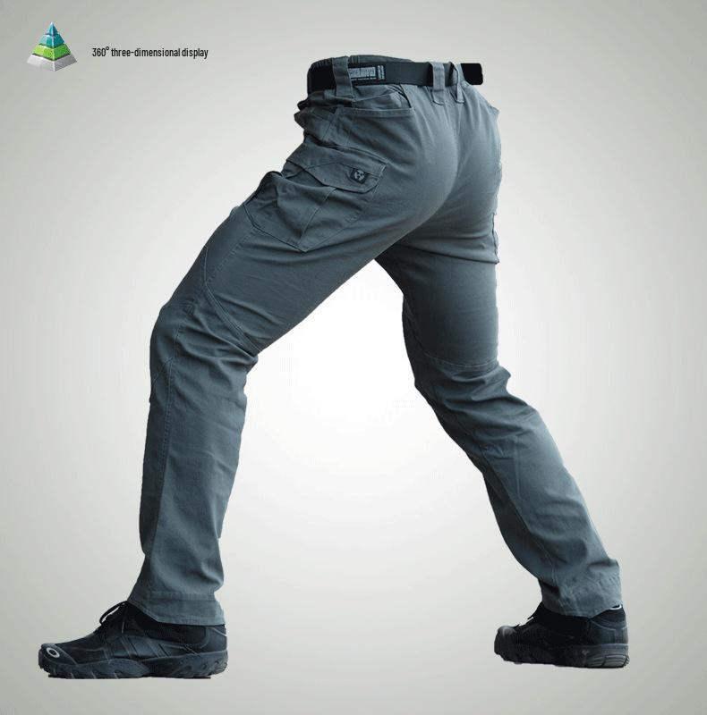 Angken Thunderbolt Men's Stretch Tactical Pants - Slim Fit, Wear-resistant, Outdoor Military Training Workwear