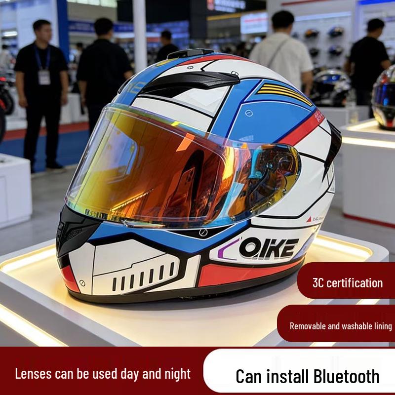 New Retro Full Face Motorcycle Helmet with Universal Day/Night Lens