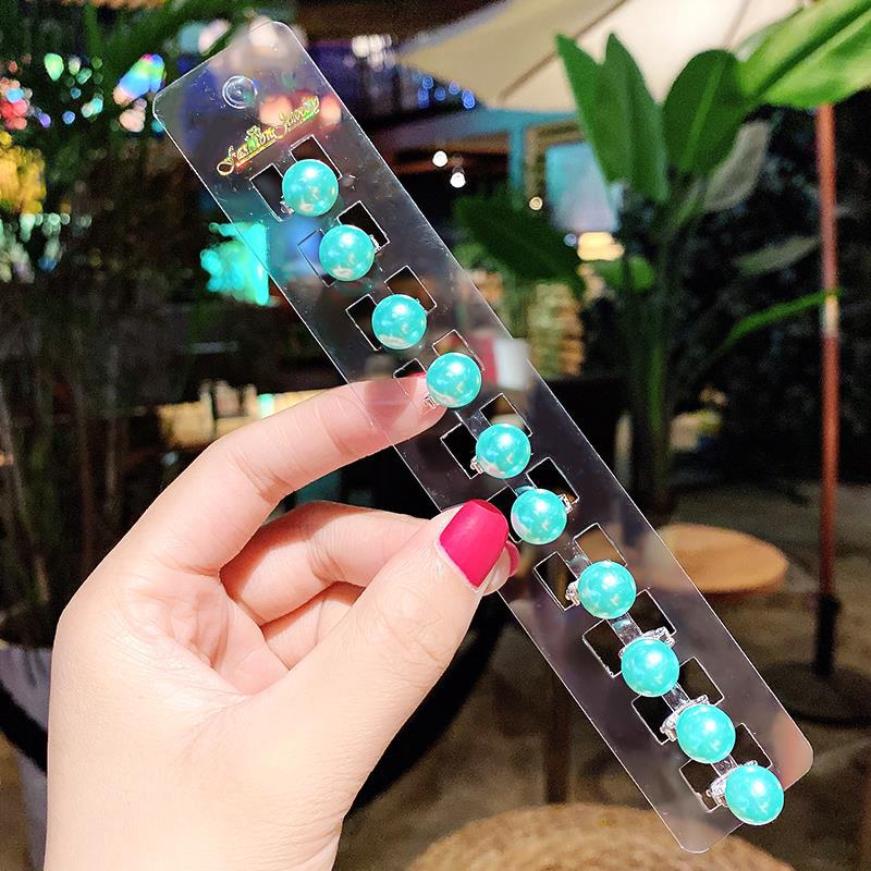 Princess Crown Baby Clip Hairstyle Children's Pearl Rhinestone Bean Buckle Hairpin Children's Girl Disc Hair Small Buckle Grab
