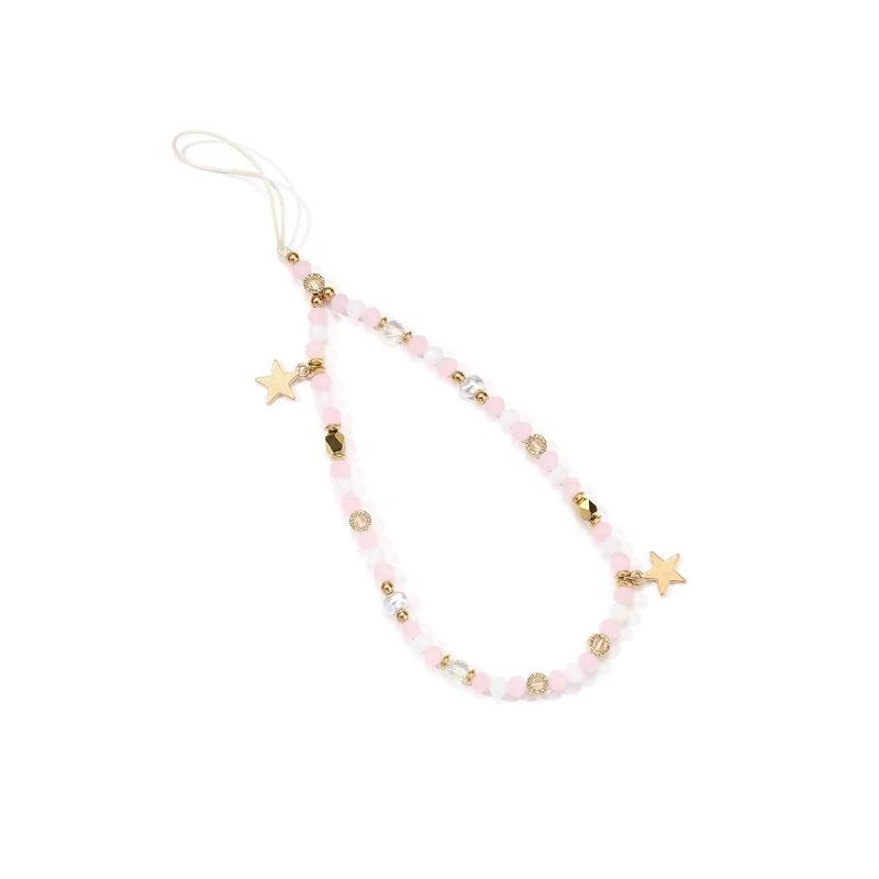 Mobile Phone Chain Five-Pointed Star Pendant Beaded Telephone Lanyard Rope For Women Jewelry