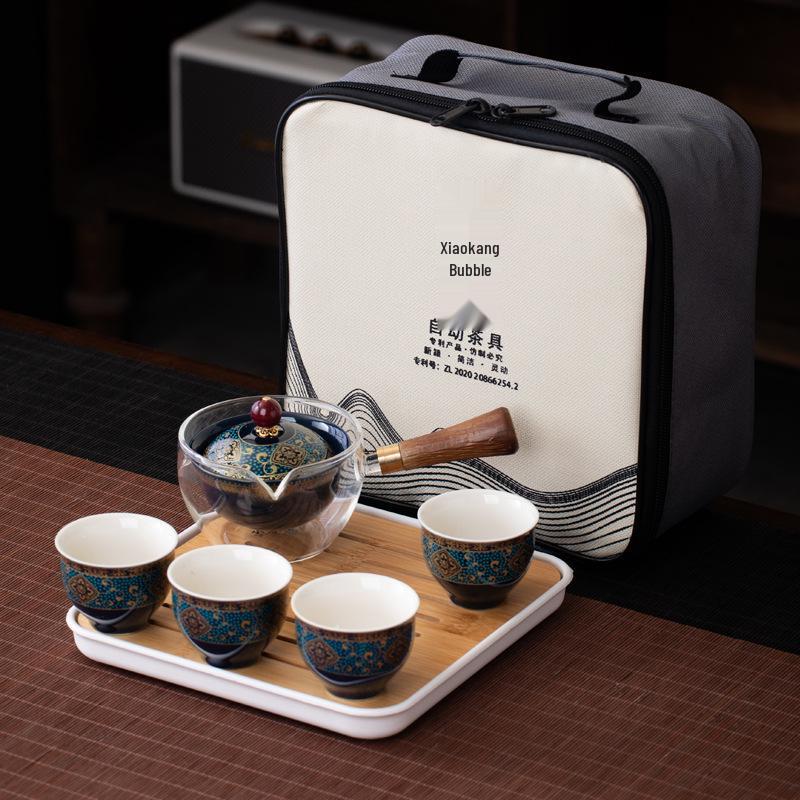 2026 Rotating Teapot Travel Set – Portable Gongfu Tea Cup & Pot for Home and Car