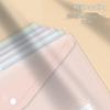 9021 Transparent File & Document Storage Bag - A4, Thickened, Waterproof, Plastic Button Closure