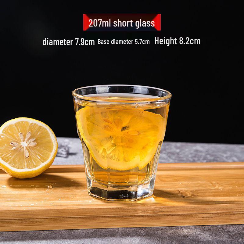 Libbey Large Octagonal Thickened Glass Cup – Heat Resistant, Transparent for Beer, Milk, Juice, Milk Tea, Water.