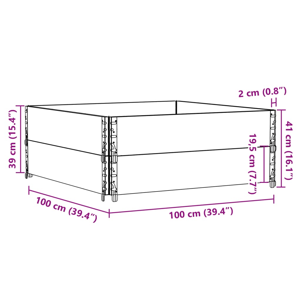 Plant Box 100x100 cm Solid Pine Wood