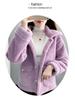 Women's Faux Lamb Wool Plush Coat - Korean-Style Loose Short Jacket for Autumn/Winter
