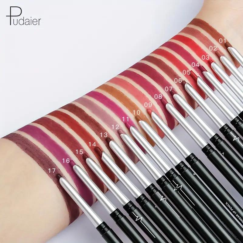 17-Color Set Lip Liner Pencil -Velvety Texture, 24-Hour Long-Wear, Waterproof & Smudge-Resistant, Can Use For Lip & Eyes