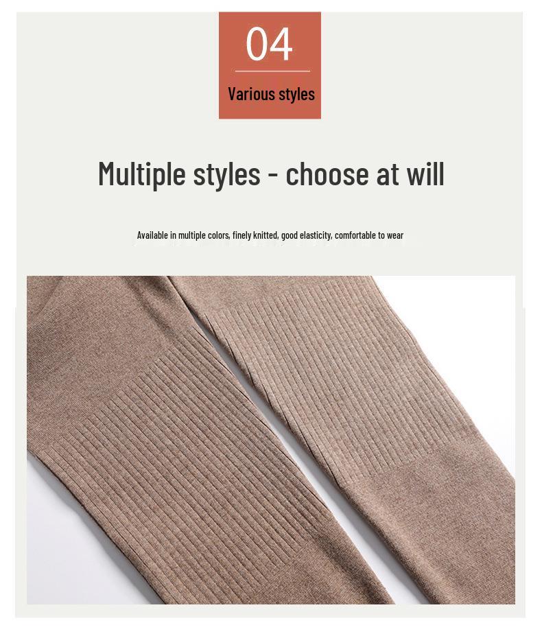 Unisex třívrstvé vlněné kašmírové legíny - Nové podzimní/zimní teplé kalhoty