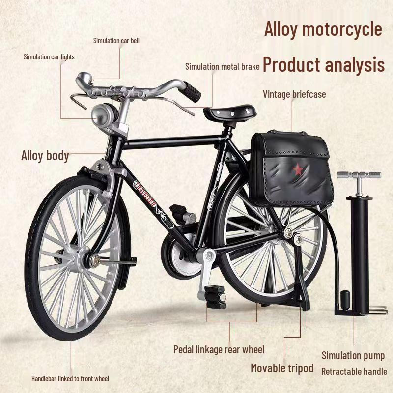 Classic 28" DIY Alloy Bicycle Model Toy Ornament