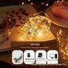 LED Solar Copper Wire String Lights for Christmas Festival Yard Decoration