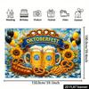 2D-Ebene München Oktoberfest-Thema Hintergrundstoff. In der Mitte des Bildes sind die künstlerischen Zeichen "OKTOBERFEST".