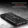 KEYSION Shockproof Case for Samsung A16 5G Silicone+PC Slide Camera Lens Protection Ring Stand Phone Cover for Galaxy A16 4G 5G