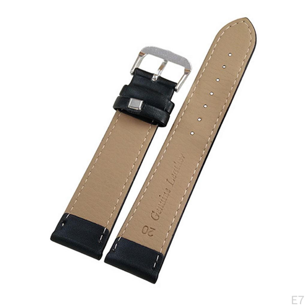 Pu Leather Watchband Replacement Unisex Wrist Watch Strap Belt 14mm-24mm