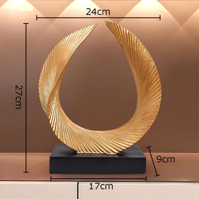 Kreative Goldene Band Statue Ornamente Schreibtisch Dekoration Abstrakte Handwerkskunst Minimalistische Verdrehte Knoten Skulptur Raum Ästhetische Dekoration