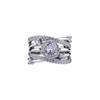 European-American Luxury Zircon Double Row Women's Ring