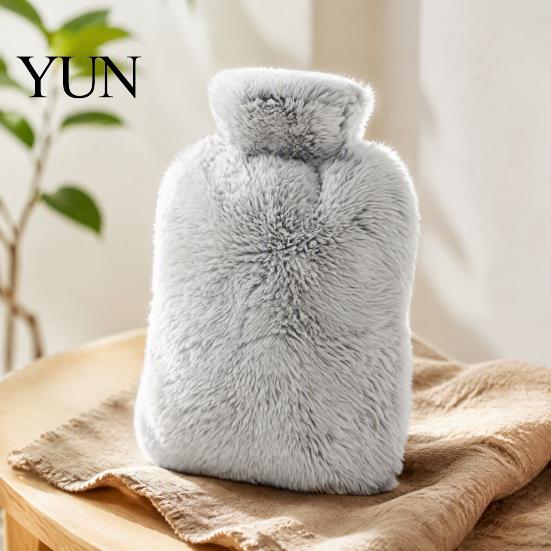 Explosion Proof Water Bag Hot Bottle with Plush Cover, 500/1000/2000ML Leak-proof Bag, Reusable Pouch Cold Compress for Shoulder, Back, Hand,