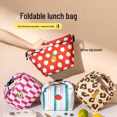 Large Capacity Foldable Insulated Lunch Bag for Freshness Preservation