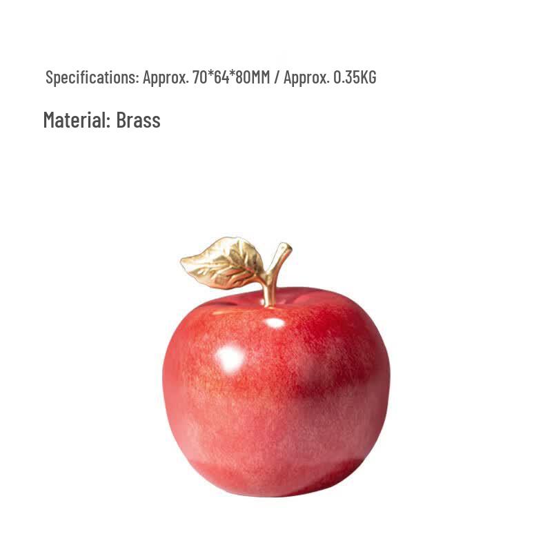 Zhu Bingren Copper Peace Joy Apple Ornament