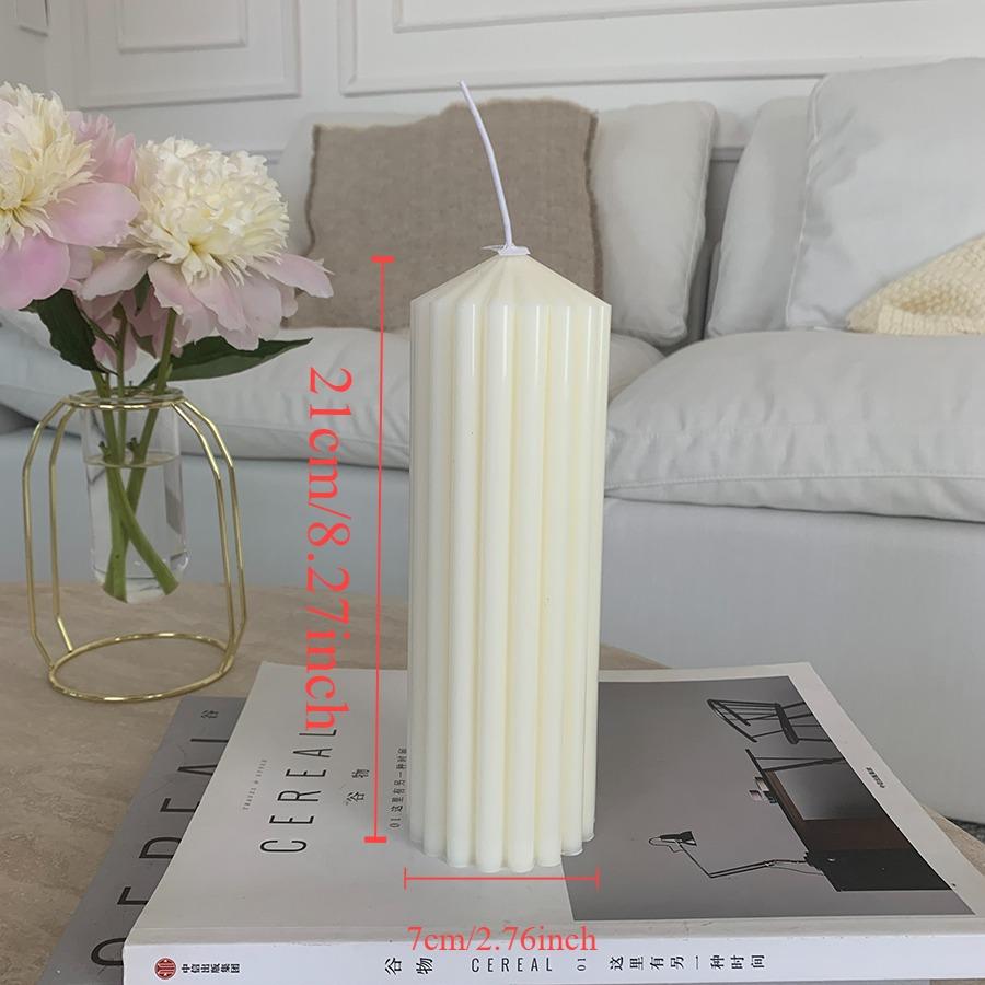 1pcs Nordic Style Cylindrical Candle Smokeless Candle for Wedding, Party, Birthday Decoration, Nordic Home Decoration, Bedroom