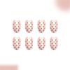 24 Pieces Short False Nail Glossy Oval Coffee Dots Full Cover Press On Nail Fashion Nail Decoration for Daily Party Wear