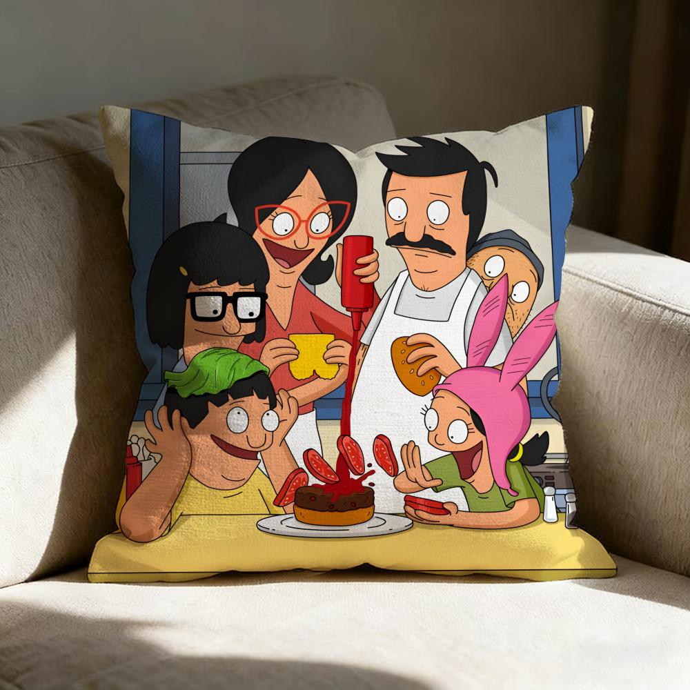 Bob's B-Burgers Anime Pillow Case Pillowcase, Double-sided Printed, Sofa Cushion, Bedroom Headboard Pillow