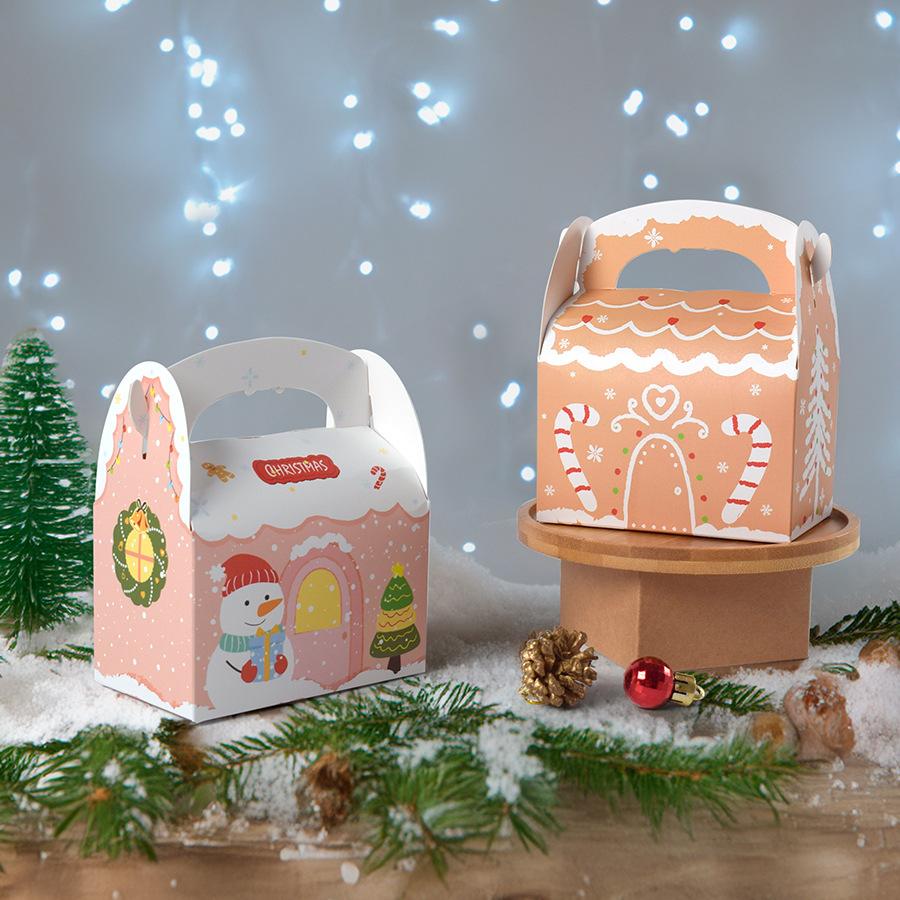 6/12pcs Christmas Gift Box Candy Cookie Boxes Gift Packaging Supplies Merry Christmas Party Decoration Navidad New Year 2025