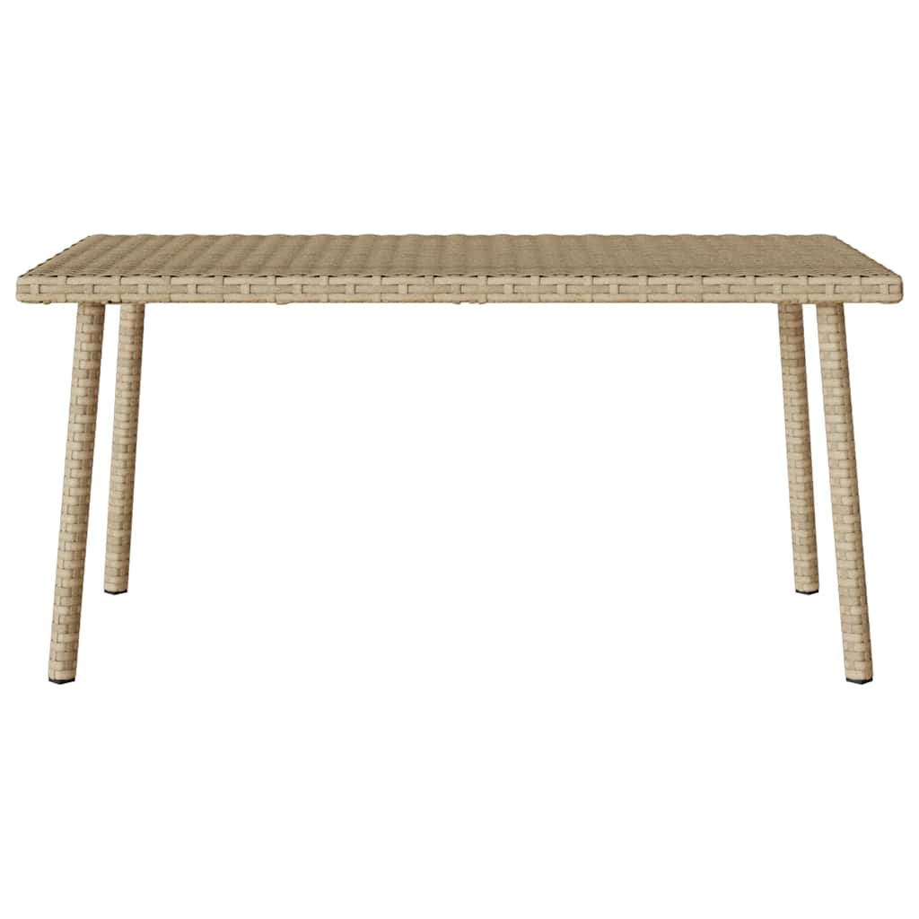 Garden Coffee Table Rectangular Beige 80 x 40 x 37 cm Poly Rattan
