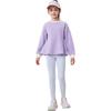 Girls' Leggings, Children's Sports Pants, Big Kids' Yoga Pants, Elastic Quick-Dry Trousers, Spring, Purple, Size 130