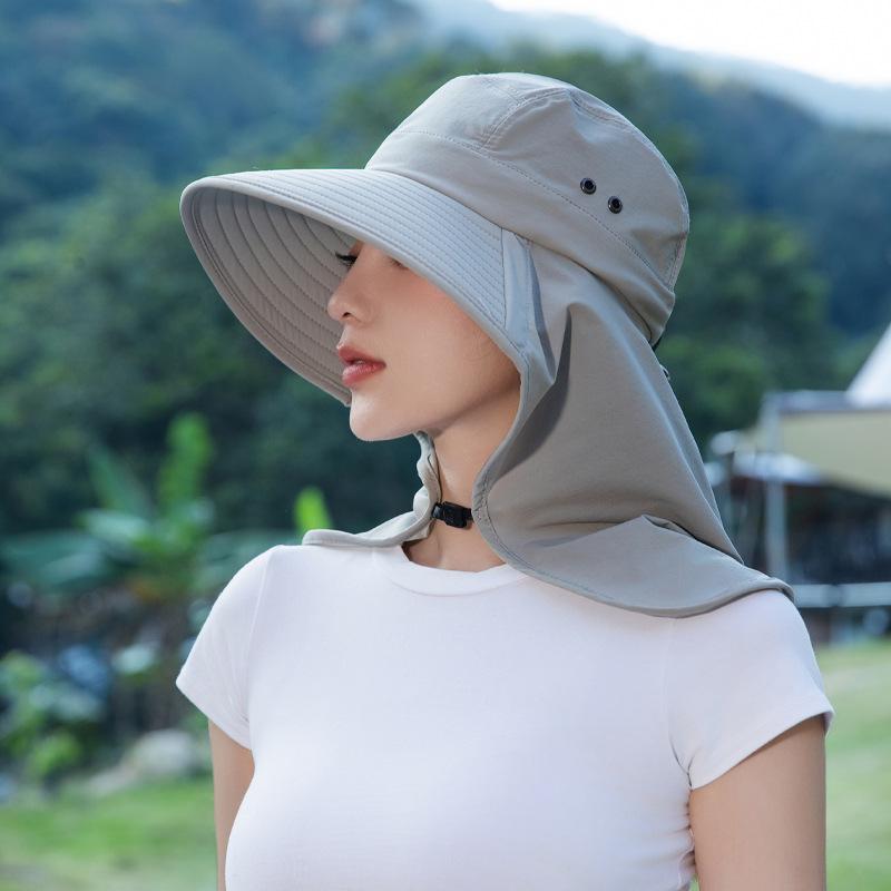 Summer tea picking hat women's outdoor protective cap gas eye shawl neck hat sun protection sun hat face cover sun hat new