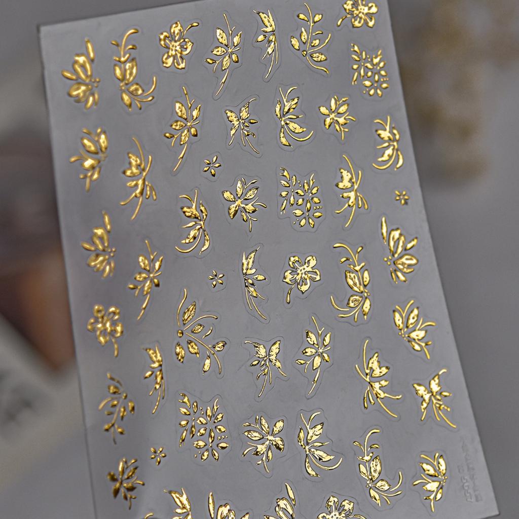 5D Candy Nail Decals Macaron Tone Solid Hollow Star Line Polka Dot Gradient Pentagram Self-adhesive Nail Stickers Daily