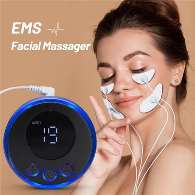 Masajeador Facial EMS, Estimulador muscular actual, estiramiento Facial, dispositivo de belleza para ojos, Estiramiento Facial de cuello, estiramiento de la piel, antiarrugas, 1 ud.