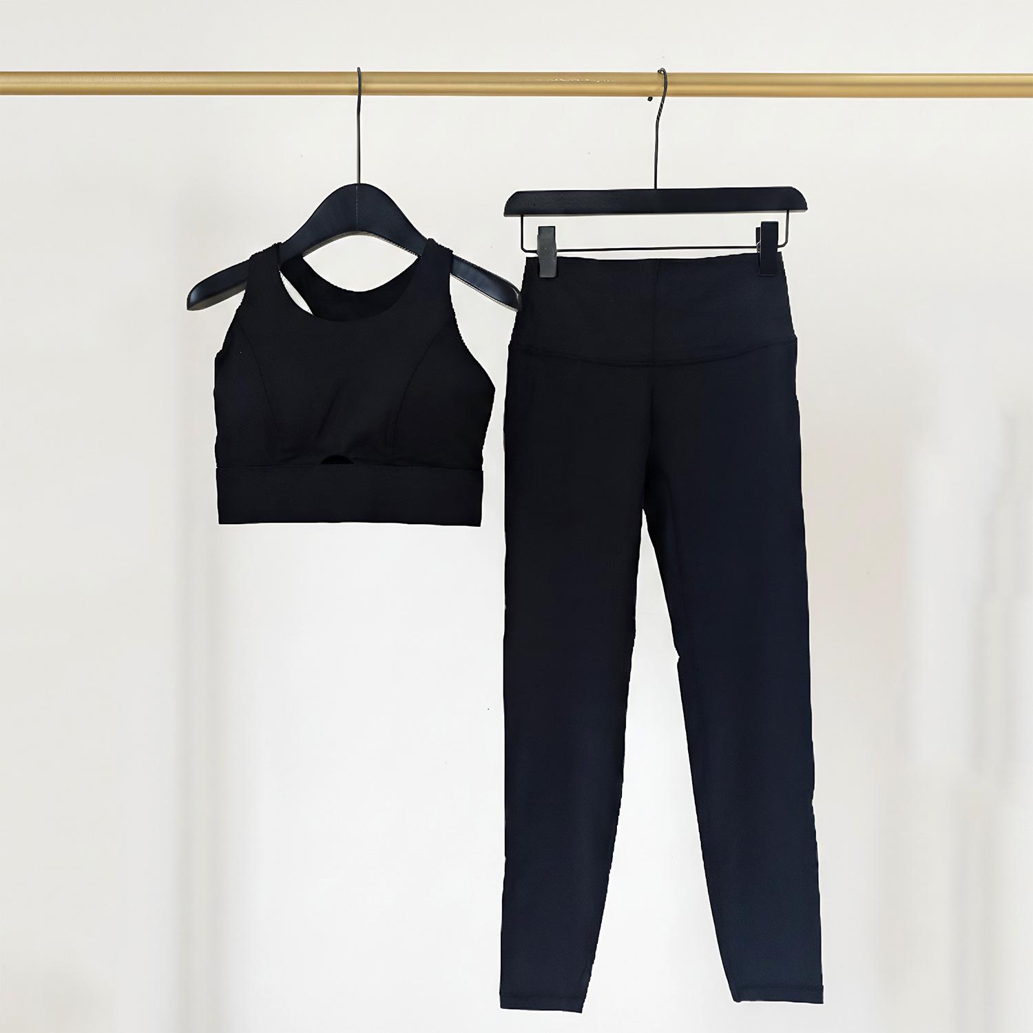 Женский фитнес-комплект для йоги большого размера, ударопрочный, с поддержкой спины, с корректирующими брюками с высокой талией - Многоцветный XL