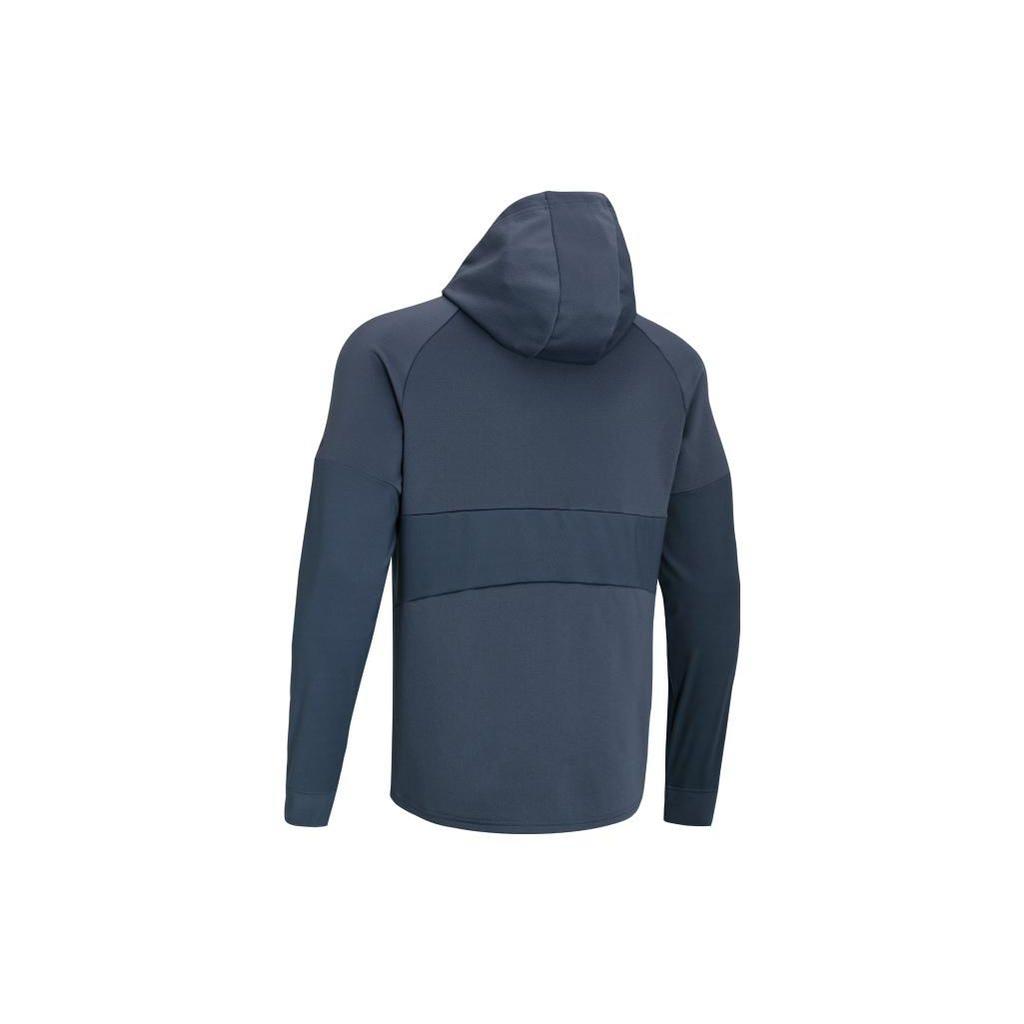 Under Armour Rush Series Solid Color Hooded Pullover Sports Sweatshirt Men Sweatshirt Gray 1370450-044