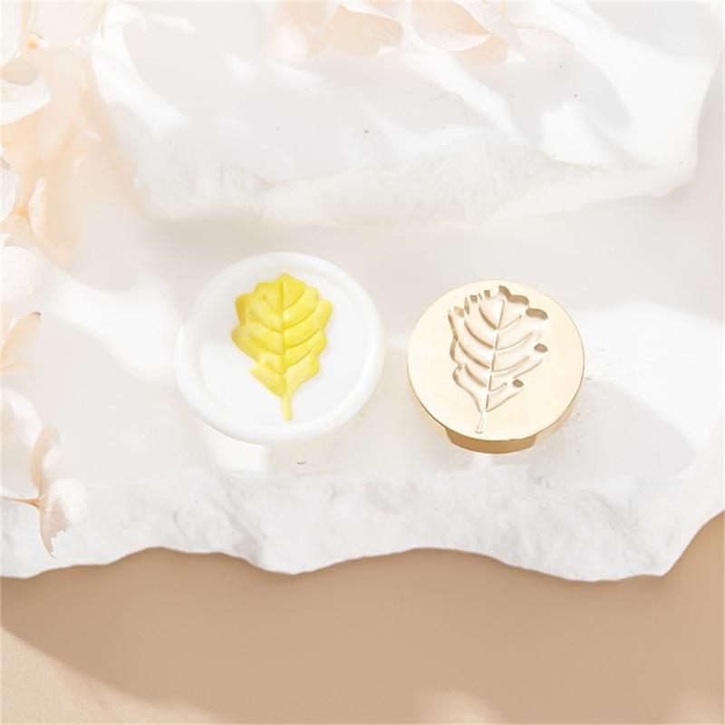 Fruchtpflanzen-Serie Siegelwachsstempel für Weihnachtsumschläge Karte Hochzeitseinladung Dekor Messing Kleeblätter Wachssiegelstempel