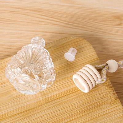 Car Perfume Bottle Glass Auto Ornaments Fragrance Bottles 14ml Transparent Empty Bottle Car Accessories For Perfume Oils