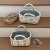 Yousheng Quilted Handbag with Built-in Handle Vine Pattern Compact Size Foldable Plant Pot Organizer Cosmetics Car Office Supplies Craft Tool