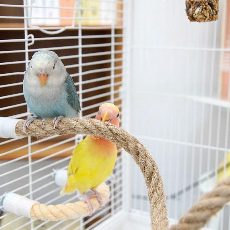 Leinenseil DIY Biegsame Sitzstange für Vögel Rutschfester Bequemer Griff Saugnapf Vogel Kletterseil Stabil Langlebig Vogelbedarf