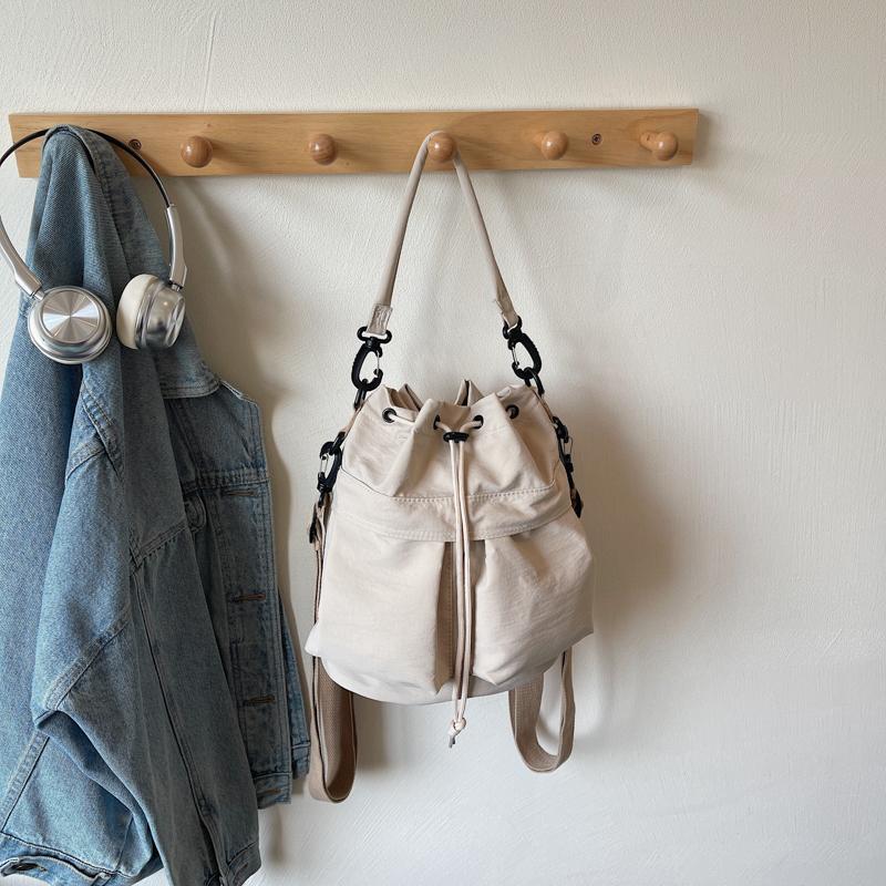 Multifunktionale Umhängetasche mit großer Kapazität Damen Rucksack mit Kordelzug Mehrfachtasche Umhängetasche