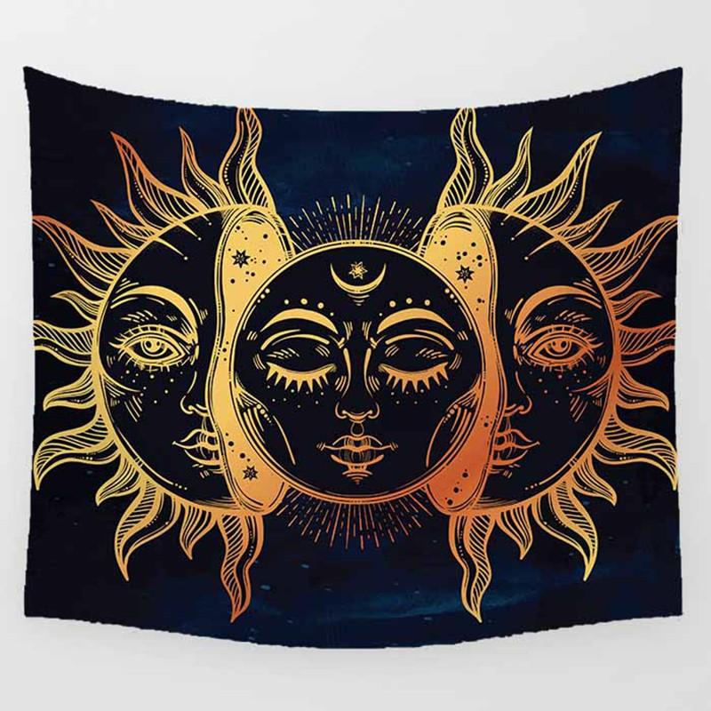 Gobelín do obývacího pokoje s pohovkou, mandala, nástěnný závěsný nástěnný tapiserie, bytové dekorace, gobelín do ložnice