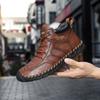 38-48 Leather Casual Men Shoes Design Sneakers Man Breathable Leather Shoes Men Ankle Boots Outdoor