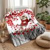 Kitten and Rubber Duck In Waves Theme Blanket Lightweight Warm Flannel Blanket Decorative Throw Blanket for Home Decoration