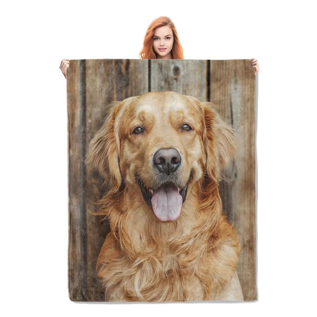 Golden Retriever Blanket Soft Lightweight Flannel Fleece Throw Blanket for Couch Bed Sofa Travel Gift for Women Girls Pet Lovers