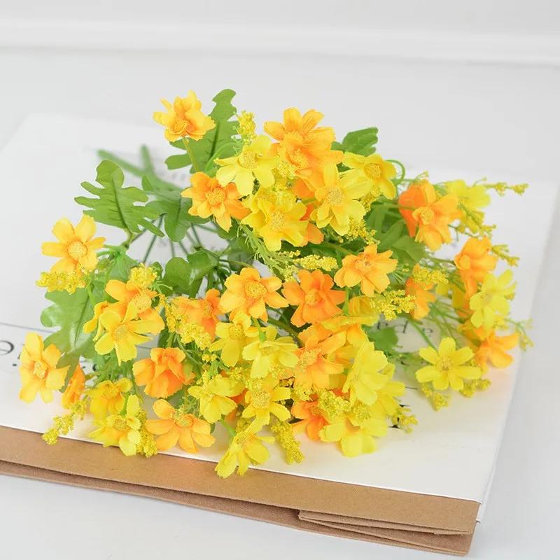 Artificial Flowers Daisies UV Resistant Colorfast Plastic Plants Home Wedding Windows Outdoor Decor  DIY Artificial Flowers