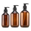 500ml Brown PET Pump Bottle for Shampoo, Lotion, Shower Gel, or Hand Sanitizer
