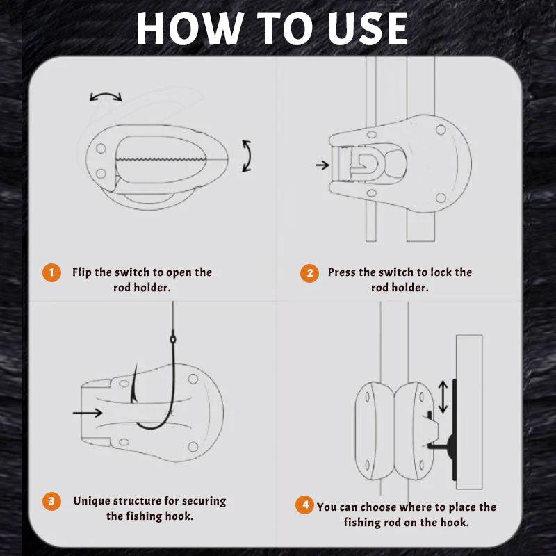 2/8pcs Multifunction Fishing Rod Rack Fixing Storage Racks Display Rack Bundle Ball Tackle Ties Fishing Rod Tools Accessories