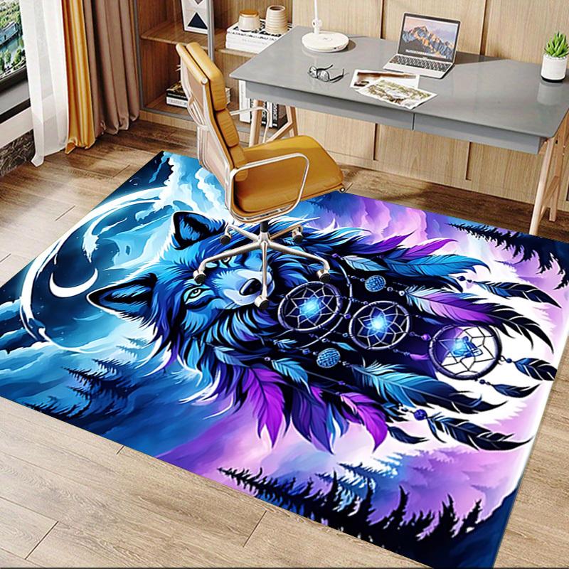 1pc Wolf Dreamcatcher Carpet, Office Rug Outdoor Mat Home Decor Area Carpet Festival