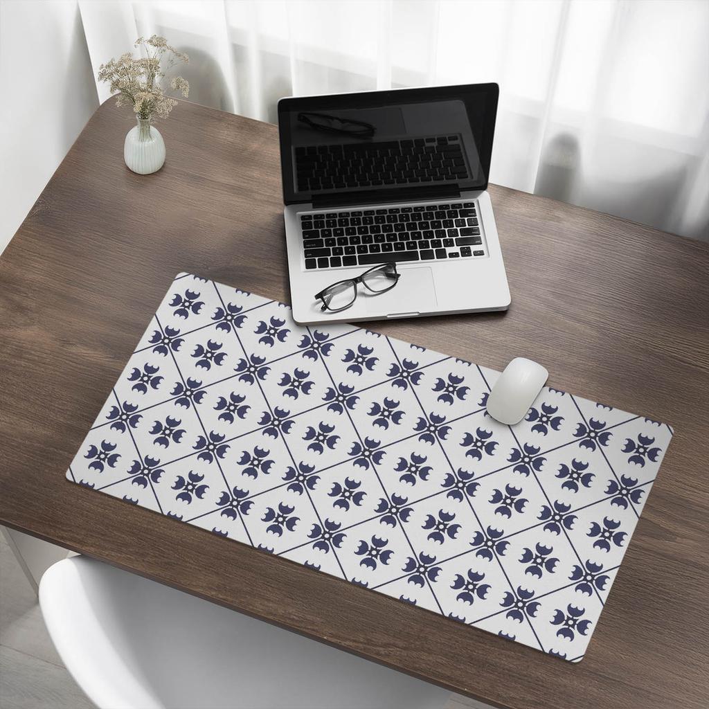 Mata Dekoracyjna Pod Laptopa Na Biurko Geometryczny Wzór Retro 90X45 Cm
